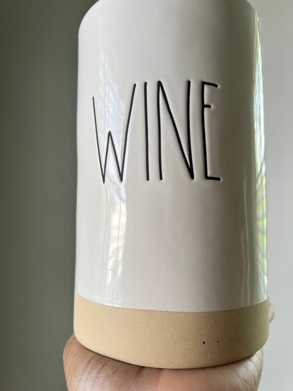 Rae Dunn Cream Colored Wine Cooler/ Chiller Bucket Holder